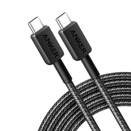 ANK-322-USBC-USBC-300-B - Anker - Cavo USB2.0 - Da USB-C a USB-C - Cavo in nylon intrecciato - Lunghezza 3m - Ricarica rapida fi