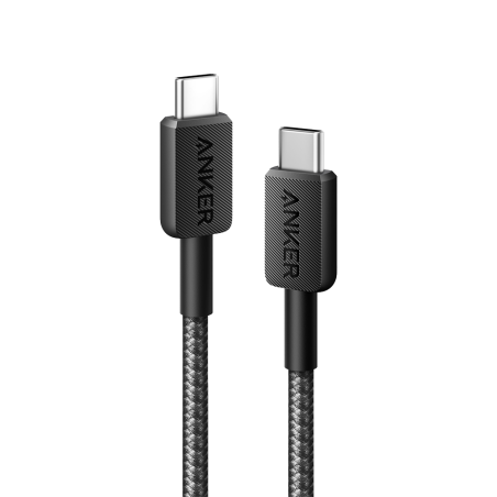 ANK-322-USBC-USBC-90-B - Anker - Cavo USB2.0 - Da USB-C a USB-C - Cavo in nylon intrecciato - Lunghezza 0.9m - Ricarica rapida 6