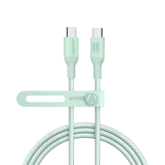 ANK-544-USBC-USBC-180-G - Anker - Cavo USB2.0 - Da USB-C a USB-C - Cavo intrecciato in bio-nylon - Lunghezza 1.8m - Colore verde