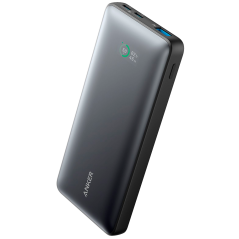 ANK-A1249-B - Anker Power bank con display - Capacità 10000mAh - Ingressi cavo integrato, porta USB-C - Uscite: 2xUSB-C, 1x USB-