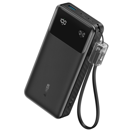 ANK-A1384-B - Anker Power bank con display - Capacità 20000mAh - Ingressi 2x USB-C - Uscite 2x USB-C, USB-A - Carica 3 dispositi