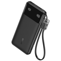 ANK-A1388-B - Anker Power bank con display - Capacità 10000mAh - Ingressi USB-C - Uscite USB-A, 2x USB-C - Carica 3 dispositivi 