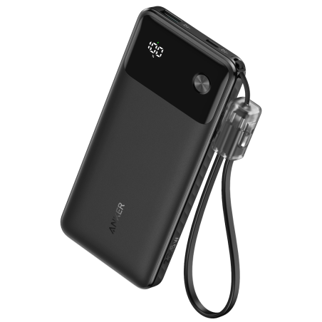ANK-A1388-B - Anker Power bank con display - Capacità 10000mAh - Ingressi USB-C - Uscite USB-A, 2x USB-C - Carica 3 dispositivi 