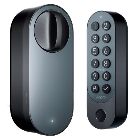 AQ-EL-D02D-B - Aqara Serratura Smart U200 Nero - Matter over Thread / Bluetooth &amp NFC - Richiede AQARA HUB M3 - Password temp