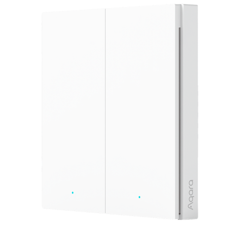 AQ-WRS-R02 - Aqara Interruttore wireless H1 Doppio - Zigbee 3.0 - Richiede AQARA HUB - 7 Azioni configurabili - Lunga durata del