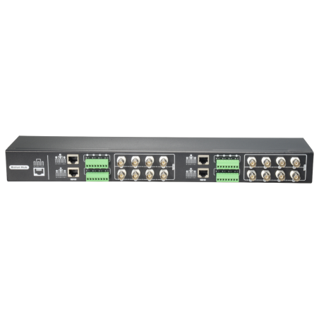 BA616P-HD - Video Balun 4N1 (HDTVI, HDCVI, AHD e CVBS) - 16 canali passivi - Include 16 BA612P-HAC - Connessione BNC e RJ45 - Di