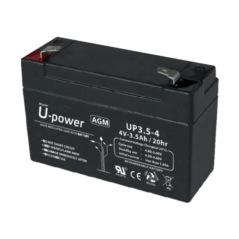 BATT-4035-U - Upower - Batteria ricaricabile - Tecnologia piombo-acido AGM - Voltaggio 4 V - Capacità 3.5 Ah - 65 x 90x x 34/ 42