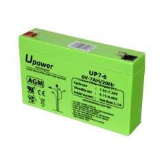 BATT-6070-U - Upower - Batteria ricaricabile - Tecnologia piombo-acido AGM - Voltaggio 6 V - Capacità 7.0 Ah - 100 x 151x x 34/ 