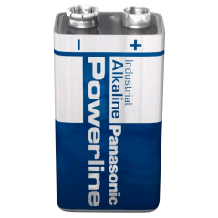 BATT-6LR61 - Panasonic - Pila PP3 / 6LR61 - Voltaggio 9.0 V - Alcalina - Capacità nominale 510 mAh - Compatibile con i prodotti 