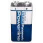 BATT-6LR61 - Panasonic - Pila PP3 / 6LR61 - Voltaggio 9.0 V - Alcalina - Capacità nominale 510 mAh - Compatibile con i prodotti 
