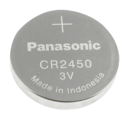 BATT-CR2450 - Panasonic - Batteria CR2450 - Voltaggio 3.0 V - Litio - Capacità nominale 620 mAh - Compatibile con i prodotti a c