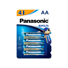 BATT-LR06-P - Panasonic - Batteria AA/LR06 - Pack da 4 - 1.5 V - Alcalina - Prezzo per batteria. Pack da 4