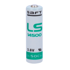 BATT-LS14500-S - Saft - Pila AA / LS14500 - Voltaggio 3.6 V - Litio - Capacità nominale 2600 mAh - Compatibile con RSI Videofied