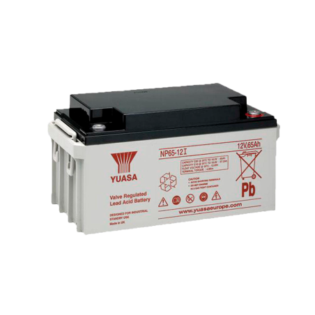 BATT-NP65-12I - Yuasa NP65-12I - Batteria ricaricabile - Tecnologia piombo-acido AGM - Voltaggio 12 V / Capacità 65 Ah - 174 x 3