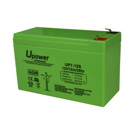 BATT1270-U - Upower - Batteria ricaricabile - Tecnologia piombo-acido AGM - Voltaggio 12 V - Capacità 7.0 Ah - 93.5 x 151 x 65 m