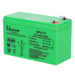 BATT1290-U - Upower - Batteria ricaricabile - Tecnologia piombo-acido AGM - Voltaggio 12 V - Capacità 9.0 Ah - 95 x 151 x 65 mm 