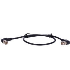 BNC1-60-DL - Cavo coassiale RG59 - Doppio Connettore maschio BNC a gomito - 60 cm di lunghezza - Video - Poche perdite