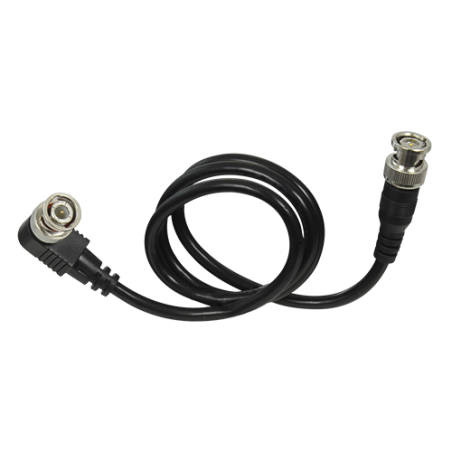 BNC1-60-L - Cavo coassiale RG59 - Connettore BNC maschio a gomito - Connettore BNC maschio diritto - 60 cm di lunghezza - Video 