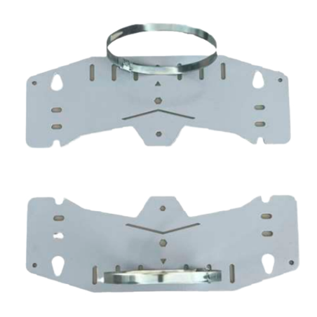 BOXPOLE-4030 - Montaggio su palo e parete - Diametro 90-100 Ø - 2 pezzi - Compatibile con BOX-403017-IP65 e BOX-403022-IP65