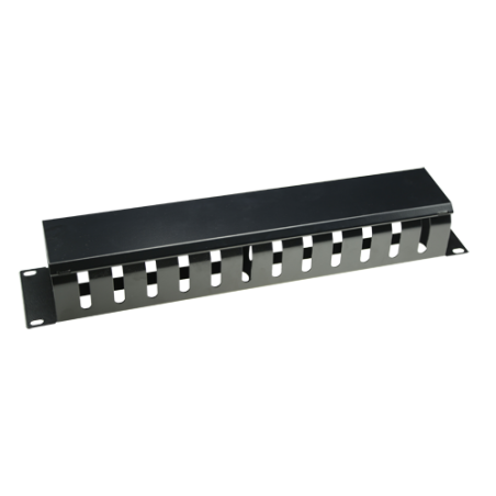 CB-1U - Organizzatore di cavi - Misura massima 1U - Adatto per rack 19" - Robusto e resistente - Colore nero - Fabbricato in met