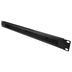 CBBP-1U - Pannello spazzola - Misura massima 1U - Adatto per rack - Robusto e resistente - Colore nero - Fabbricato in metallo
