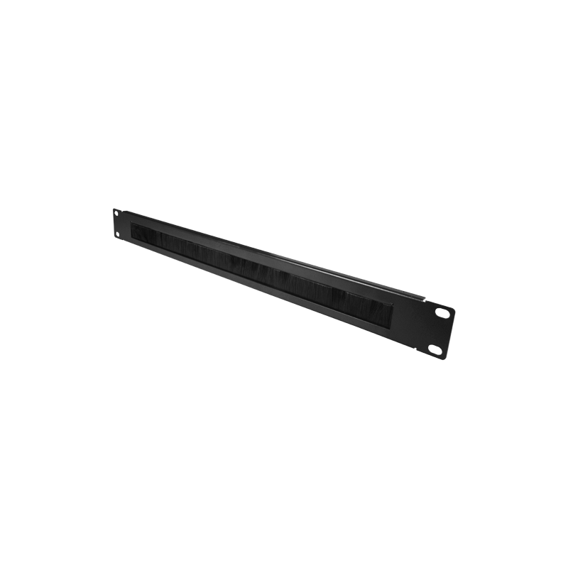 CBBP-1U - Pannello spazzola - Misura massima 1U - Adatto per rack - Robusto e resistente - Colore nero - Fabbricato in metallo