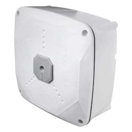 CBOX-B52PROS - Scatola di giunzione - Per telecamere dome - Doppia sigillatura per esterni - Livello dell'acqua per un corretto 