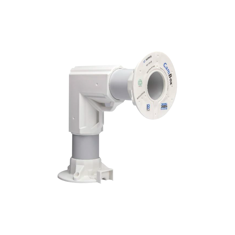 CBOX-L9015 - Supporto da parete angolato - Adatto per uso esterno - Compatibile con tutti i prodotti CamBox - Fabbricato in plas