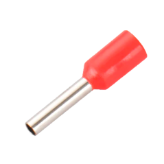 CON-E1008-FERRULE - Puntalini - Per cavi elettrici - Diametro del conduttore 1mm² / AWG 18 - Colore rosso - 200 Unità