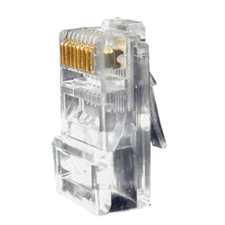 CON300 - Connettore - RJ45 per crimpare - Compatibile con cavo UTP - 20 mm (P) - 10 mm (H) - 5 g