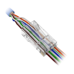 CON300-CAT5-EZ - Connettore RJ45 per crimpare - Speciale categoria 5 - Apertura frontale per una facile installazione - 8P8C - 5