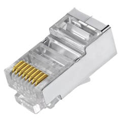 CON300-FTP6-EZ - Connettori RJ45 pass-through - Per crimpare - Compatibile con il cavo FTP Cat 6 - Tipo EZ - 50 Pezzi -