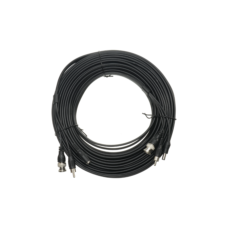 COX20A - Cavo combinato RG59 + Audio + DC - Mini RG59 con connettore BNC - Cavo Audio mediante RCA - Cavo alimentazione mediante COX20A - Cavo combinato RG59 + Audio + DC - Mini RG59 con connettore BNC - Cavo Audio mediante RCA - Cavo alimentazione mediante