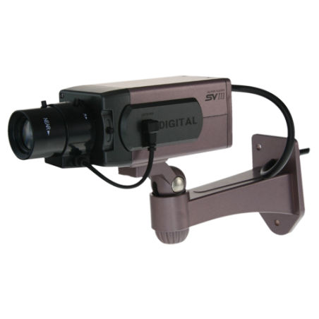 CS140 - Telecamera simulata non operativa NIVIAN - Tipo Full Body con lente - Staffa inclusa - LED rosso lampeggiante - Disegno