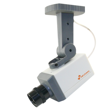 CS705 - Telecamera simulata non operativa NIVIAN - Tipo Full Body con lente - Staffa inclusa - LED rosso lampeggiante - Gira qua