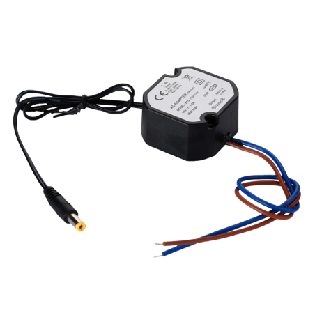 DC1210-W - Adattatore di Alimentazione - 12 V / 1A /12 W - Waterproof IP67 - 50 (I) x 48 (La) x 25 (Lu) mm - Stabilizzato