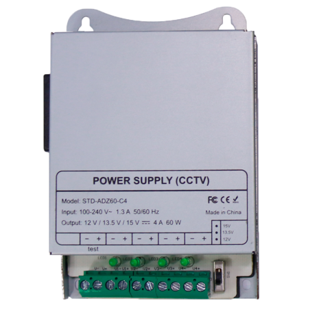 DC12V5A-4-DIN - Alimentatore a commutazione - uscita DC 12 V 5 A / 60 W - 8 uscite - Voltaggio in entrata 100 V ~ 240 V - 33 (I)