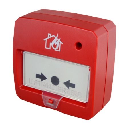 DMT-D9000-MCP-R - Pulsante convenzionale riattivabile - Certificato EN54 - Indicatore LED - Installazione su superficie - Riatti