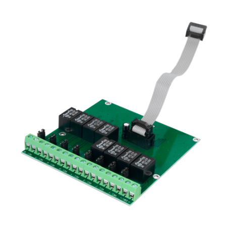 DMT-M9000R-8 - Modulo relè convenzionale DMTECH - 8 uscite relé - Fino a 3A/125VAC o 3A/30VDC - Alimentato dalla centrale - Comp