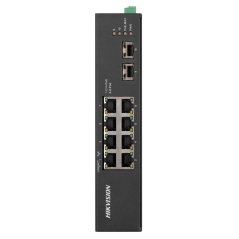 DS-3T0510HP-E/HS - Hikvision Switch PoE Unmangade Industriale - 8 porte Ethernet RJ45 Gigabit +2 SFP Gigabit - 8 Porte Ethernet 