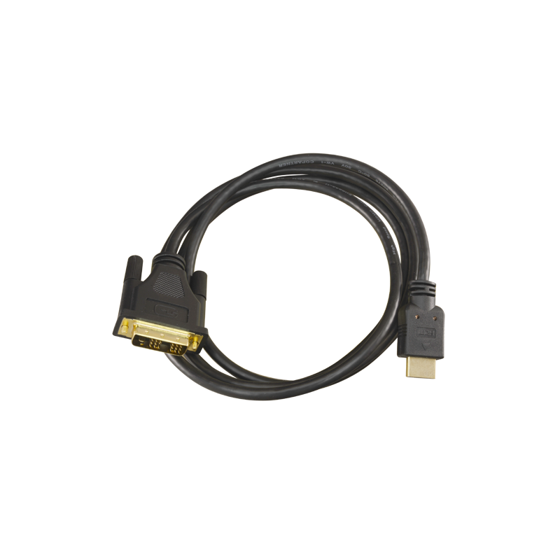 DVI-HDMI-2 - Cavo DVI a HDMI - Connettore HDMI tipo A maschio - Connettore DVI macho - 1.8 m - Colore nero - Connettori anticorr