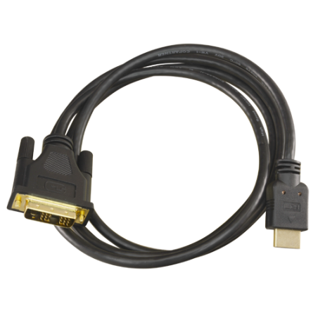 DVI-HDMI-2 - Cavo DVI a HDMI - Connettore HDMI tipo A maschio - Connettore DVI macho - 1.8 m - Colore nero - Connettori anticorr
