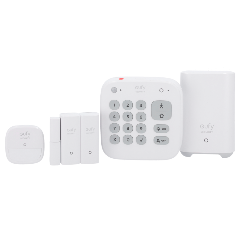 EUFY-ALARM-KIT5 - Kit di allarme Eufy by Anker - HomeBase WiFi/LAN/RF - Tastiera stand-alone con batteria - 2 sensori di apertur