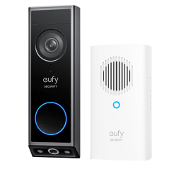 EUFY-DOORBELL-E340-KIT - Kit Campanello Wifi con telecamera a doppia ottica Eufy by Anker - Risoluzione 2K - Rilevamento dei pac