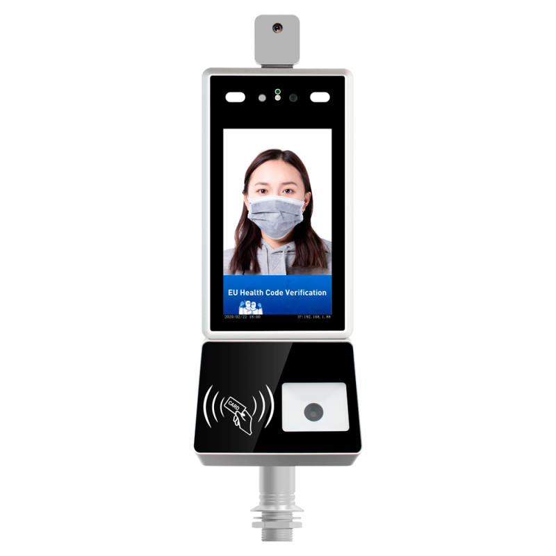 FACE-TEMP-QR-T - Scanner Green Pass | Certificazione COVID UE - Installazione su tornello | Ethernet | Multilingue - Rilevamento