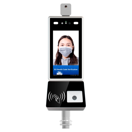 FACE-TEMP-QR-T - Scanner Green Pass | Certificazione COVID UE - Installazione su tornello | Ethernet | Multilingue - Rilevamento