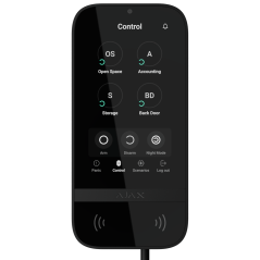 FIBRA-KEYPADTOUCHSCREEN-B - Tastiera con touch screen IPS e lettore RFID - Attivazione/disattivazione completa o di gruppo - Con