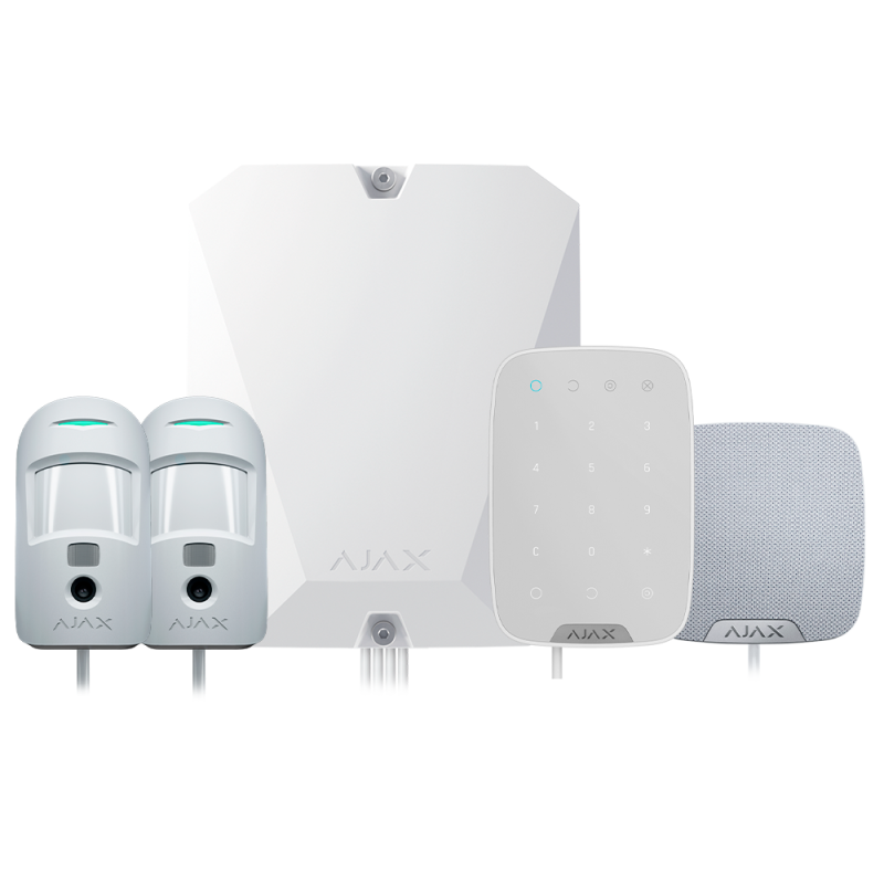 FIBRA-KIT3-PRO-4G-W - Kit di allarme professionale - Certificato Grado 2 - Comunicazione Ethernet e dual SIM 4G - Protocolli Jew