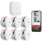 FS61 - Kit di rilevamento antincendio standalone X-Sense - Include 6 rilevatori di fumo XS01-M e Hub SBS50 - Connessione all'HUB