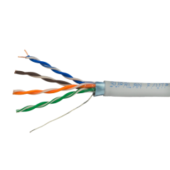 FTP6-300 - Cavo FTP - Categoria 6 - Conduttore OFC, purezza 99.9% rame - Bobina da 305 metri - Diametro 6 mm - Compatibile con B